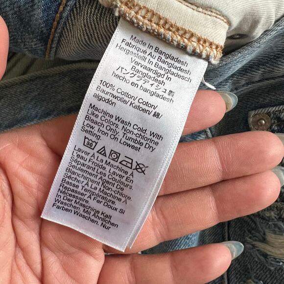 J.Crew Factory Women’s Denim Cutoff Shorts Sz 33 Distressed Raw Hem High Rise - Picture 4 of 7